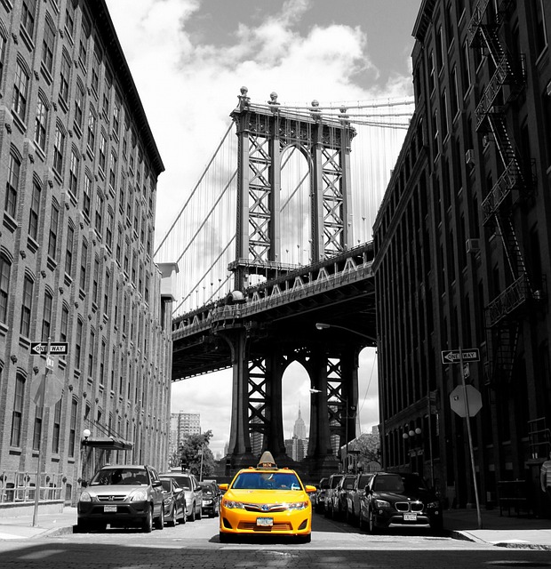 yellow taxi, new york, new york taxi, taxi, yellow, city, urban, car wallpapers, cab, manhattan, american, car, traffic, downtown, building, bridge, cityscape, landmark, gray car, gray city, gray building, gray news, gray bridge, gray new